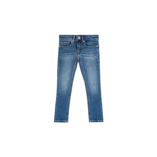 Spodnie dziewczęce niebieskie Tommy Hilfiger z jeansu 