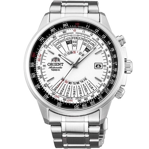Srebrny zegarek Orient analogowy 