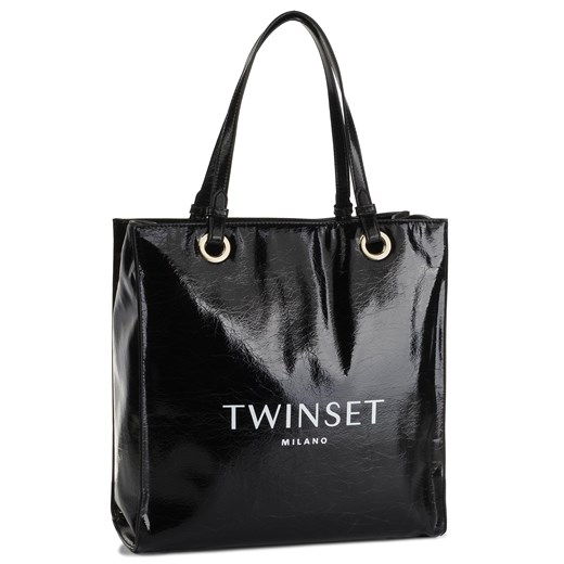 Shopper bag Twinset na ramię bez dodatków duża młodzieżowa 