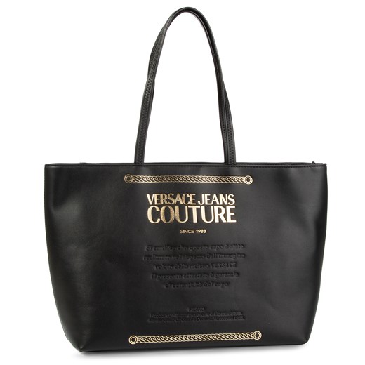 Shopper bag Versace Jeans czarna duża 