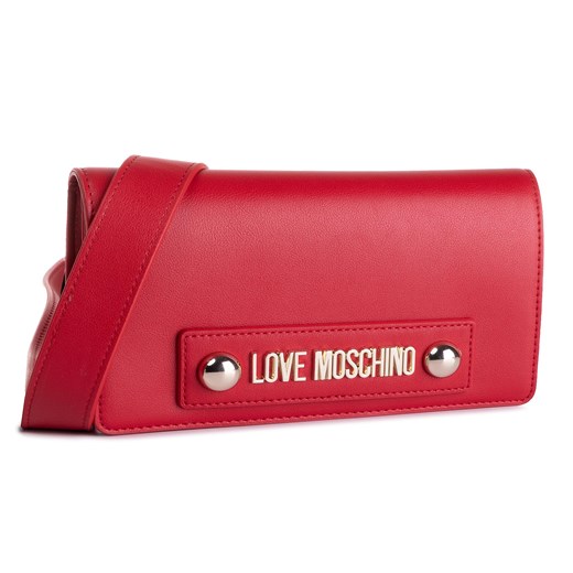 Listonoszka czerwona Love Moschino średniej wielkości bez dodatków 