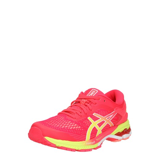 Buty sportowe damskie Asics dla biegaczy gel kayano sznurowane czerwone bez wzorów 