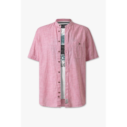Canda koszula męska różowa gładka 