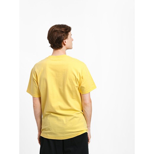 T-shirt męski żółty Grizzly Griptape z krótkim rękawem 