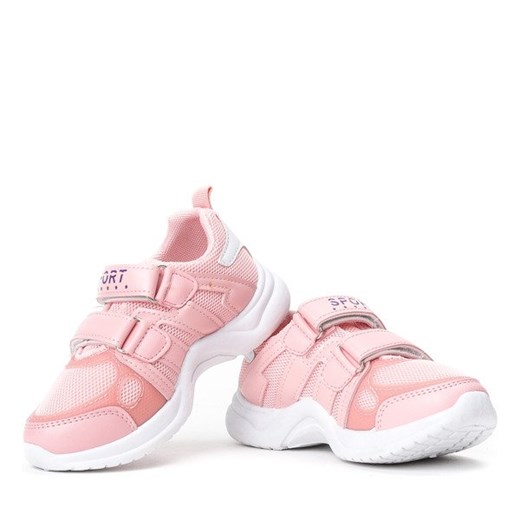 Różowe sportowe dziewczęce buty Kameliane - Obuwie Royalfashion.pl  33 