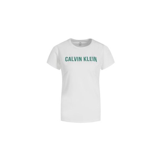 Bluzka damska Calvin Klein z krótkim rękawem z napisem z okrągłym dekoltem 