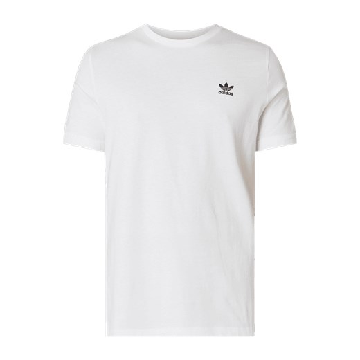 Koszulka sportowa Adidas Originals biała w nadruki 