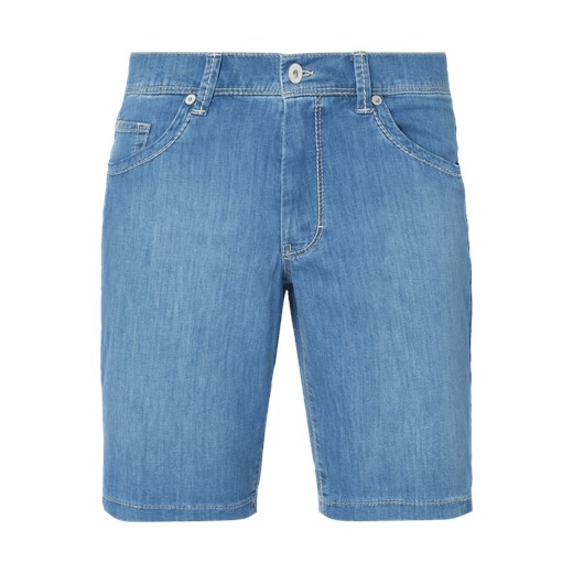 Bermudy jeansowe o kroju straight fit z jasnego denimu