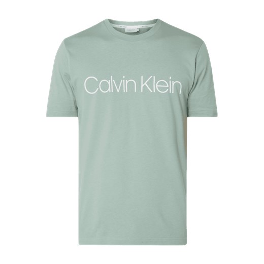 T-shirt męski Calvin Klein z krótkimi rękawami miętowy 