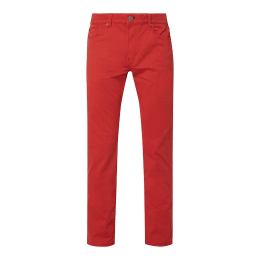 Spodnie męskie Montego czerwone z elastanu 