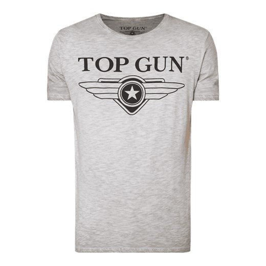 Top Gun t-shirt męski z krótkimi rękawami z napisami młodzieżowy 