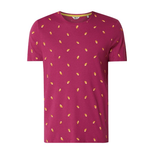 T-shirt męski Mr. F różowy z krótkimi rękawami 