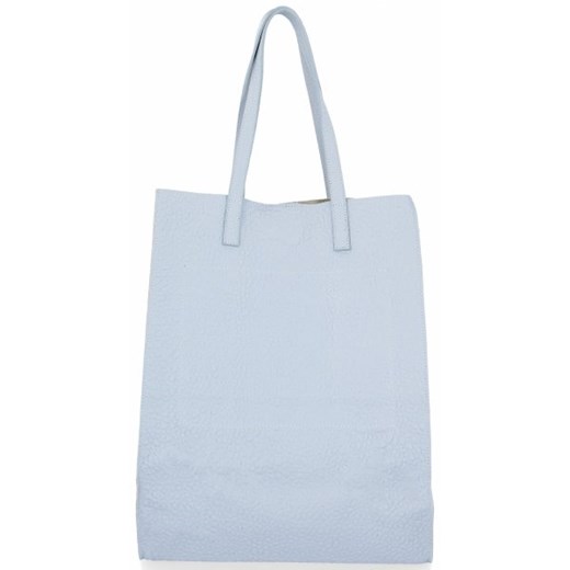 Biała shopper bag Vittoria Gotti mieszcząca a7 elegancka bez dodatków na ramię 