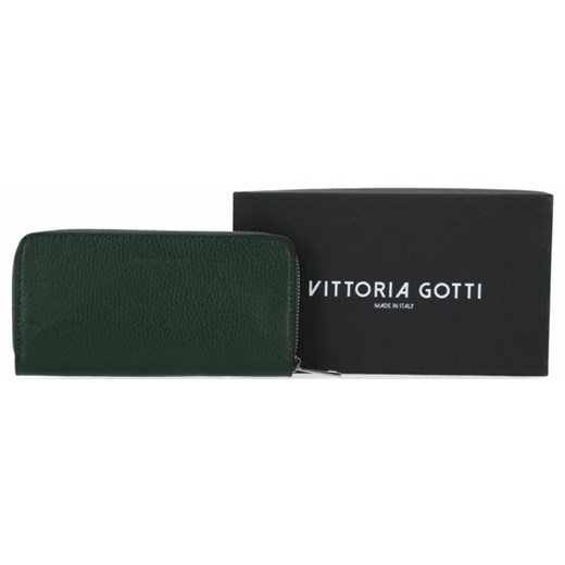 Vittoria Gotti portfel damski zielony elegancki 