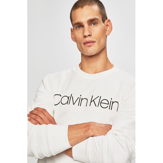 Bluza męska biała Calvin Klein młodzieżowa jesienna 