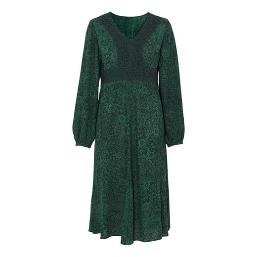 Sukienka zielona Cellbes na co dzień z dekoltem w literę v 