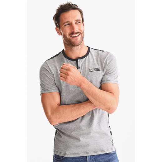 T-shirt męski szary Angelo Litrico z krótkim rękawem 
