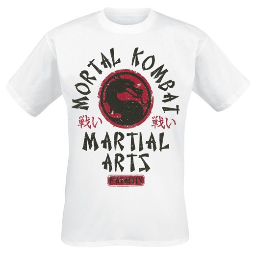 T-shirt męski Mortal Kombat biały 