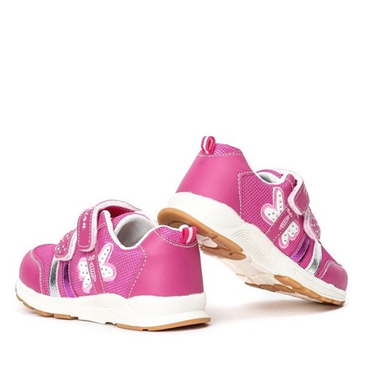 Royalfashion.pl buty sportowe dziecięce na rzepy różowe 