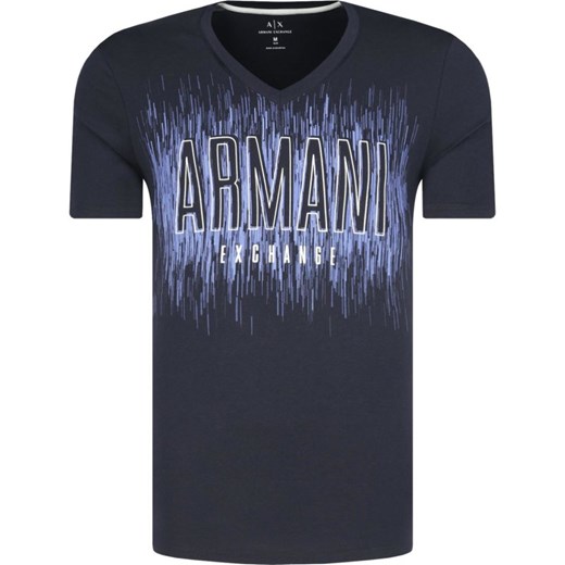T-shirt męski Armani z krótkimi rękawami z napisem 