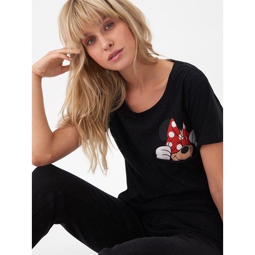 House - T-shirt z nadrukiem Minnie Mouse - Czarny House  XS 