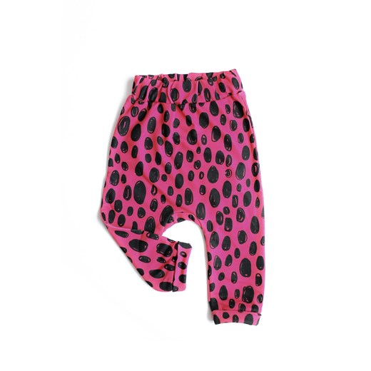 Spodnie print pink leopard   74/80(6-12M) wyprzedaż i love milk 