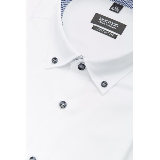koszula bexley 1471 długi rękaw custom fit biały Recman  43/176-182/No 