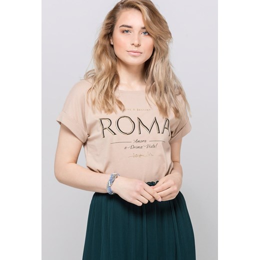 T-shirt z włoskim printem  Monnari L okazja E-Monnari 
