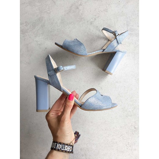 Błękitne sandały Yasmine Saway  37  okazyjna cena 