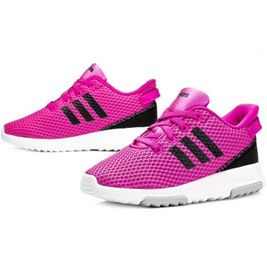 Różowe buty sportowe dziecięce Adidas sznurowane 