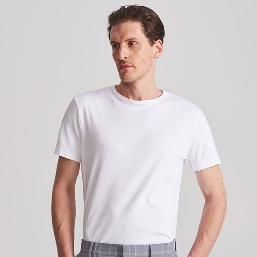 T-shirt męski Reserved z krótkim rękawem bez wzorów 