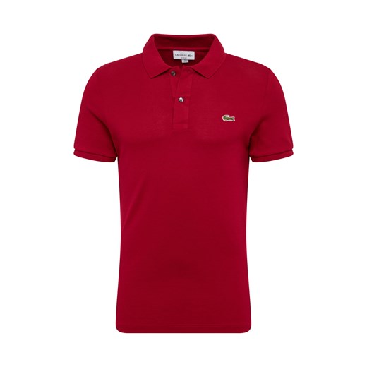 T-shirt męski czerwony Lacoste z jerseyu z krótkim rękawem 