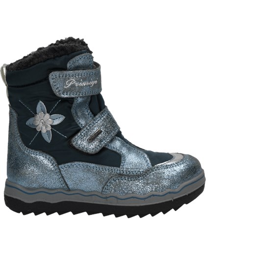 Buty zimowe dziecięce Primigi srebrne na rzepy z tworzywa sztucznego 