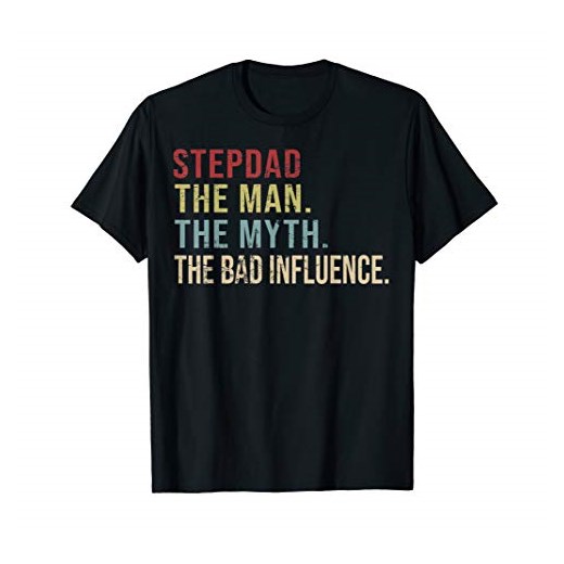 T-shirt Vintage Stepdad The Man The Myth The Bad   sprawdź dostępne rozmiary Amazon