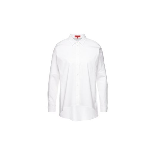 Biała koszula męska Hugo Boss z długim rękawem bez wzorów na jesień 