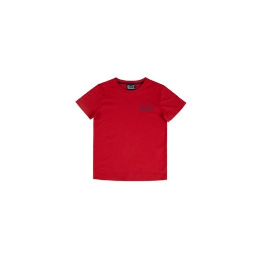 T-shirt chłopięce czerwony Ea7 Emporio Armani 