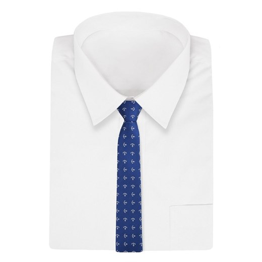 Niebieski krawat Alties z nadrukami 