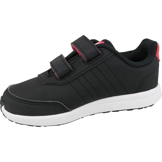 Buty sportowe dziecięce Adidas na rzepy czarne bez wzorów 