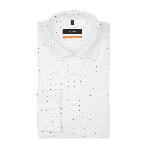 Koszula biznesowa o kroju slim fit z bawełny z wzorem w groszki Seidensticker  38 Peek&Cloppenburg 