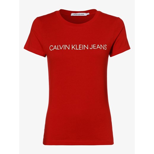 Calvin Klein Jeans - T-shirt damski, czerwony