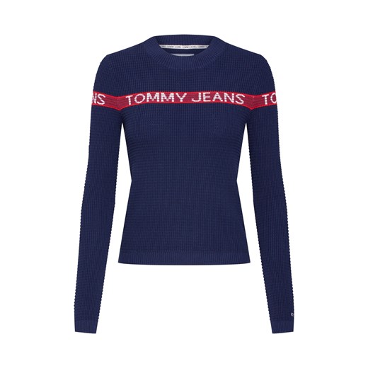 Sweter damski Tommy Jeans z okrągłym dekoltem z bawełny 