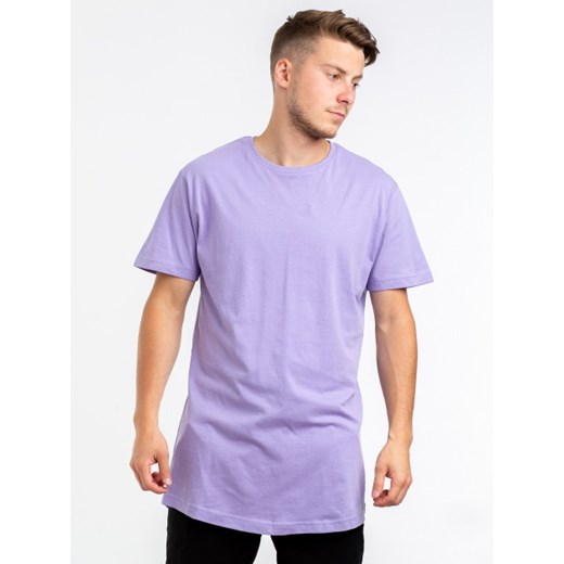 Fioletowy t-shirt męski Urban Classics z krótkimi rękawami bez wzorów 