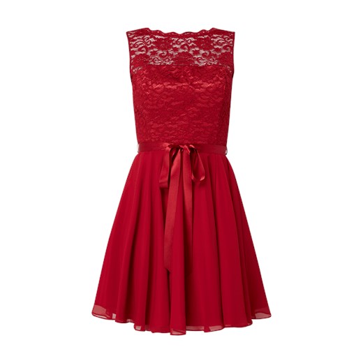 Sukienka Swing mini na sylwestra z okrągłym dekoltem rozkloszowana elegancka 