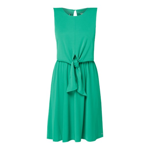 Sukienka Tommy Hilfiger casual zielona luźna z okrągłym dekoltem bez wzorów 