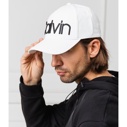 Biała czapka z daszkiem męska Calvin Klein 