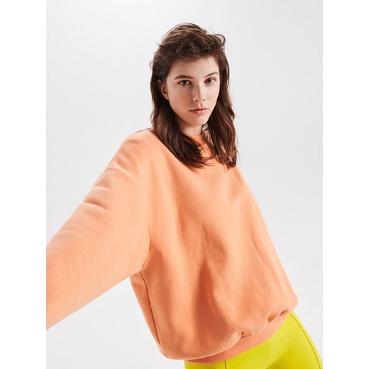 Pomarańczowy bluza damska Cropp krótka 
