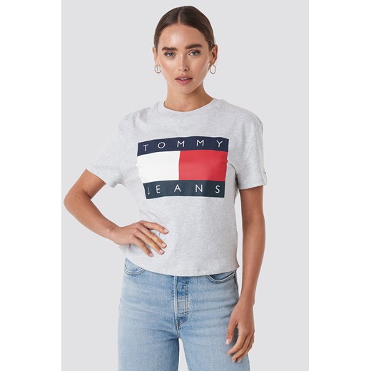 Tommy Jeans Tommy Flag Tee - Grey  Tommy Jeans S NA-KD