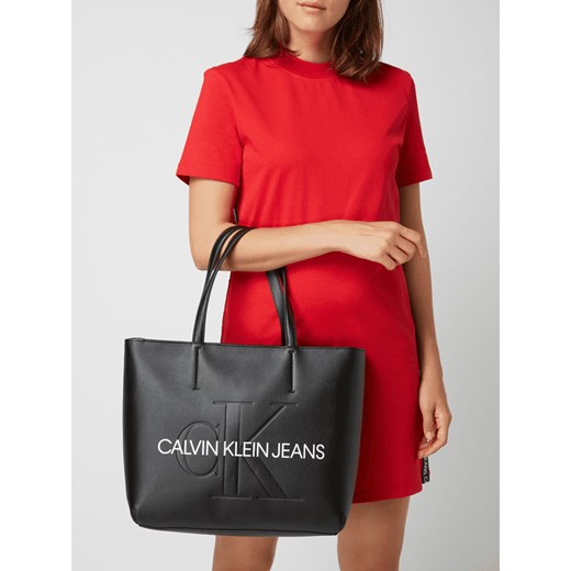 Shopper bag Calvin Klein elegancka ze skóry ekologicznej 