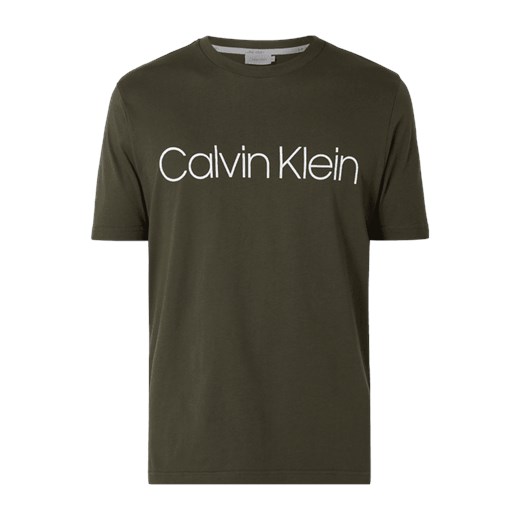 T-shirt męski zielony Calvin Klein z krótkim rękawem 