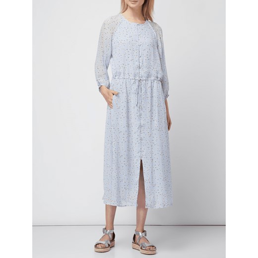 Sukienka Inwear midi oversize'owa niebieska w abstrakcyjne wzory 